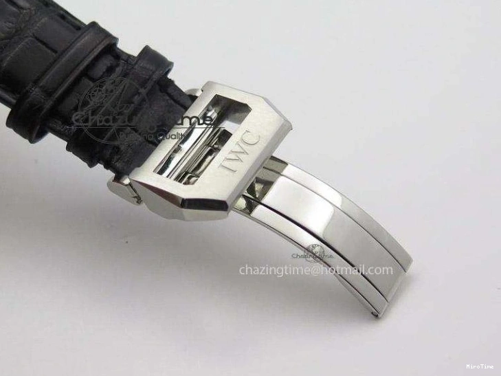 MIROTIME 0601 Breathable Portuguese Tourbillon Mystere SS TF Best Edition White Dial on Black Croc Leather Strap 7384